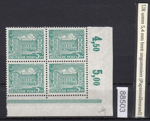 Berlin 1949, Mich.-Nr.: 44 ** Eckrand  4er.-Block