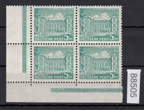 Berlin 1949, Mich.-Nr.: 44 ** Eckrand  4er.-Block