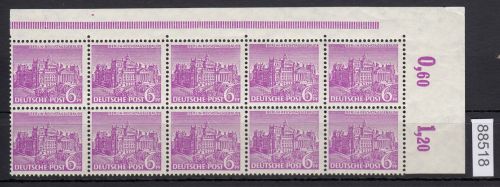 Berlin 1949, Mich.-Nr.: 45 ** Eckrand 4er.-Block  Streifen