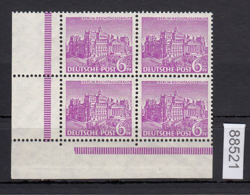 Berlin 1949, Mich.-Nr.: 45 ** Eckrand 4er.-Block