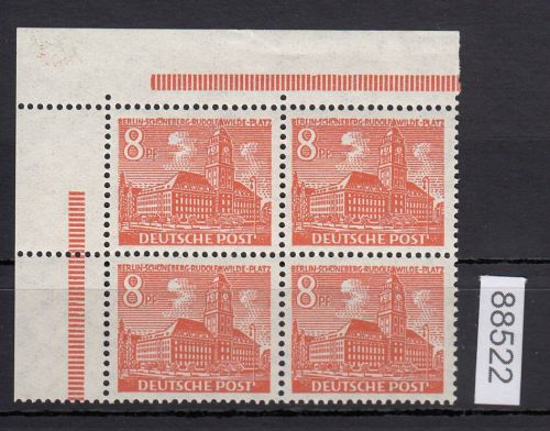 Berlin 1949, Mich.-Nr.: 46 ** Eckrand 4er.-Block