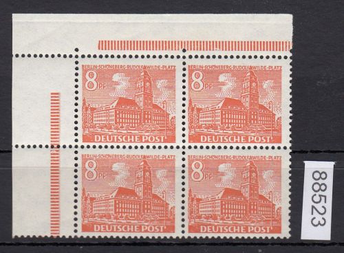 Berlin 1949, Mich.-Nr.: 46 ** Eckrand 4er.-Block