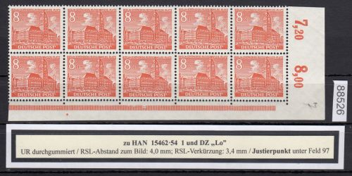 Berlin 1949, Mich.-Nr.: 46 ** Eckrand 4er.-Block   Streifen