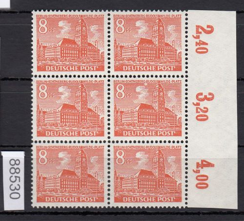 Berlin 1949, Mich.-Nr.: 46 ** Oberrand  Seitenrand   Streifen