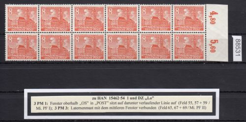 Berlin 1949, Mich.-Nr.: 46 ** Oberrand   Seitenenrand  Streifen