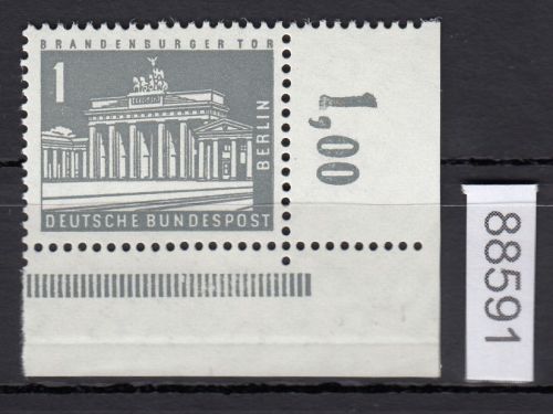 Berlin 1956, Mich.-Nr.: 140 w ** Eckrand   glatte gummirung