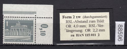 Berlin 1956, Mich.-Nr.: 140 w ** Eckrand   glatte gummirung