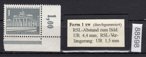 Berlin 1956, Mich.-Nr.: 140 w ** Eckrand   glatte gummirung