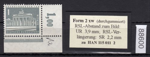 Berlin 1956, Mich.-Nr.: 140 w ** Eckrand   glatte gummirung