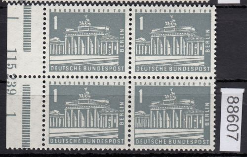 Berlin 1956, Mich.-Nr.: 140 w ** HAN  + Anlagestrich    glatte gummirung