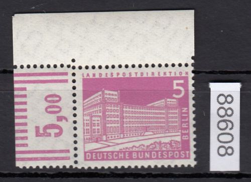 Berlin 1956, Mich.-Nr.: 141 v ** Eckrand   geriffelte gummirung