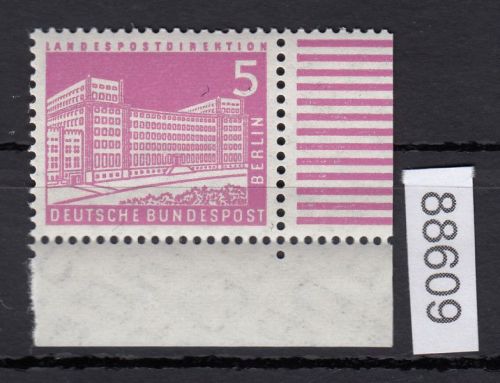 Berlin 1956, Mich.-Nr.: 141 w ** Eckrand   glatte gummirung