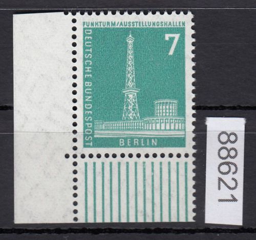 Berlin 1956, Mich.-Nr.: 142 v ** Eckrand   geriffelte gummirung