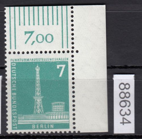 Berlin 1956, Mich.-Nr.: 142 w   **  Eckrand   glatte gummirung