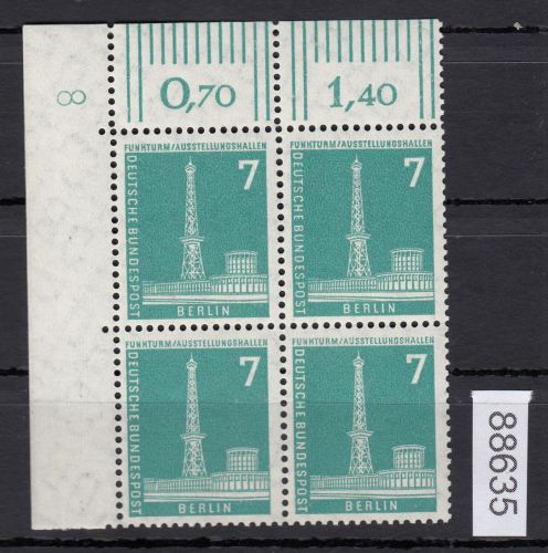 Berlin 1956, Mich.-Nr.: 142 v  DZ 8 **  Druckerzeichen