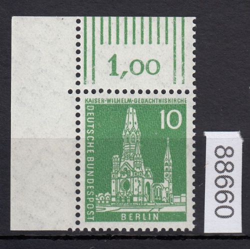 Berlin 1956, Mich.-Nr.: 144 v ** Eckrand   geriffelte  gummirung