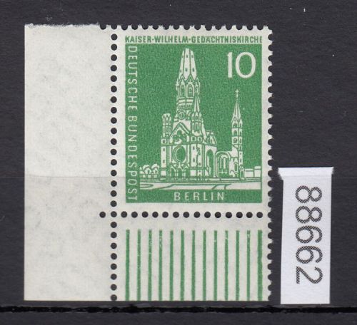 Berlin 1956, Mich.-Nr.: 144 v ** Eckrand   geriffelte  gummirung