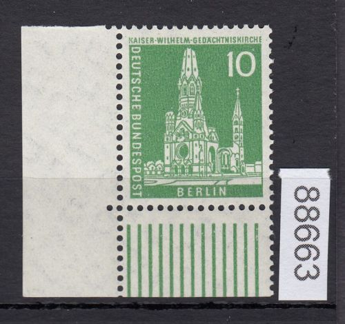 Berlin 1956, Mich.-Nr.: 144 v ** Eckrand   geriffelte  gummirung