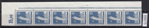 Berlin 1956, Mich.-Nr.: 145 v ** Eckrand   geriffelte gummirung   Plattendruck