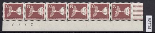 Berlin 1956, Mich.-Nr.: 147 w ** Eckrand   glatte gummirung
