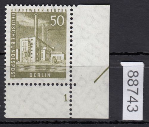 Berlin 1956, Mich.-Nr.: 150 v ** FN 1  Eckrand    geriffelte  gummirung