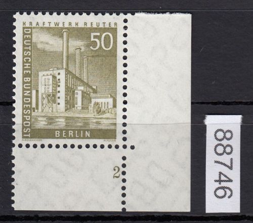Berlin 1956, Mich.-Nr.: 150 v * FN 2  Eckrand    geriffelte  gummirung