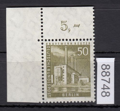 Berlin 1956, Mich.-Nr.: 150 v ** Eckrand  geriffelte  gummirung