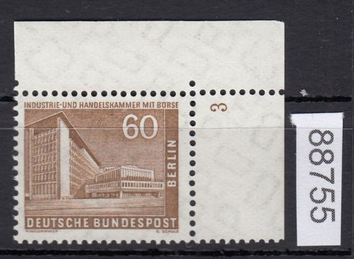 Berlin 1956, Mich.-Nr.: 151 v ** FN 3  Eckrand   geriffelte  gummirung   Formnummer