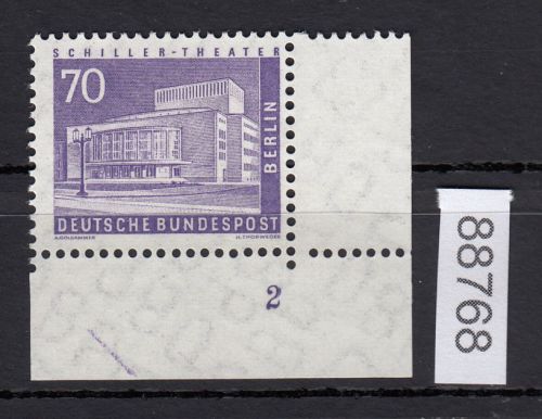 Berlin 1956, Mich.-Nr.: 152 v ** FN 2  Eckrand   geriffelte  gummirung   Formnummer