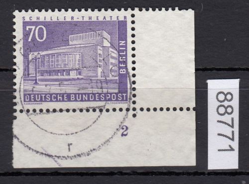 Berlin 1956, Mich.-Nr.: 152 v gestempelt FN 2  Eckrand      Formnummer