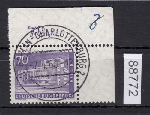 Berlin 1956, Mich.-Nr.: 152 v gestempelt + gummi  Eckrand      Berlin - Charlottenburg