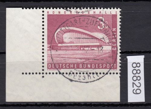 Berlin 1956, Mich.-Nr.: 154 w  gestempelt   Eckrand
