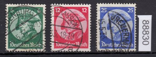 DR 1933, Mich.-Nr.: 479-481 gestempelt