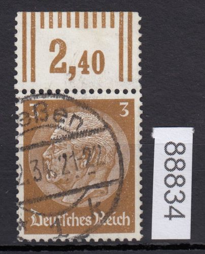 DR 1933, Mich.-Nr.: 482 gestempelt   Oberrand