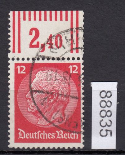 DR 1933, Mich.-Nr.: 487 gestempelt   Oberrand