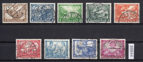 DR 1933, Mich.-Nr.: 499-507 A gestempelt