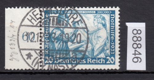 DR 1933, Mich.-Nr.: 505 B gestempelt