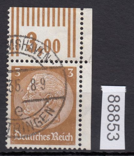 DR 1933, Mich.-Nr.: 513  gestempelt Oberrand
