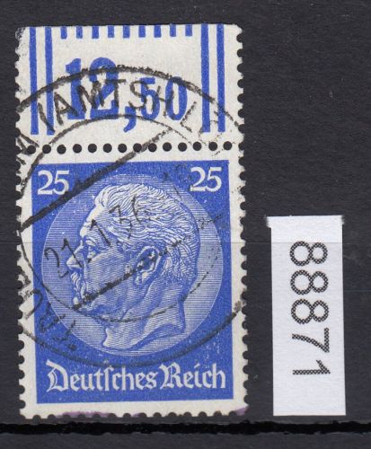 DR 1933, Mich.-Nr.: 522  gestempelt Oberrand