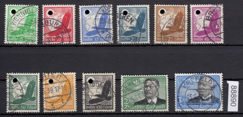DR 1934, Mich.-Nr.: 529-39 gestempelt