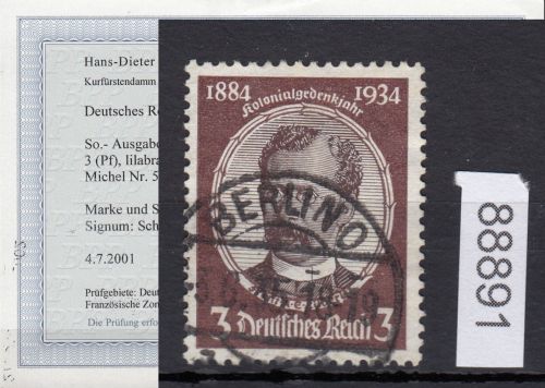 DR 1934, Mich.-Nr.: 540 b gestempelt  geprüft  Befund