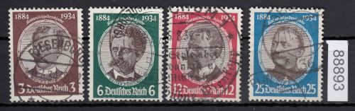 DR 1934, Mich.-Nr.: 540-43 gestempelt