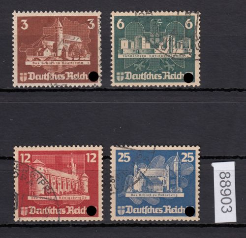 DR 1935, Mich.-Nr.: 576-79 Einzalmarken aus Block 3 gestempelt