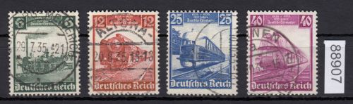 DR 1935, Mich.-Nr.: 580-583 gestempelt