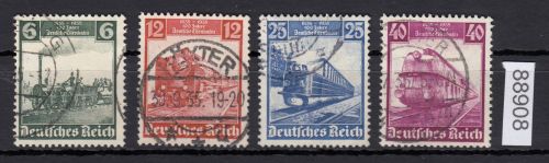 DR 1935, Mich.-Nr.: 580-583 gestempelt