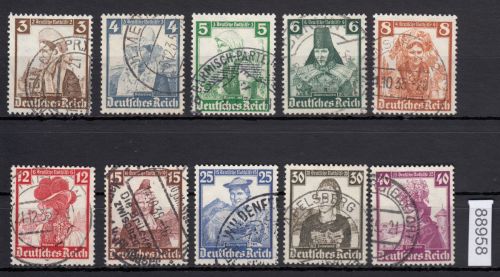 DR 1935, Mich.-Nr.: 588-597 gestempelt