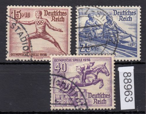 DR 1936, Mich.-Nr.: 614-16 gestempelt