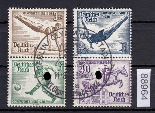 DR 1936, Mich.-Nr.: 624-627 gestempelt