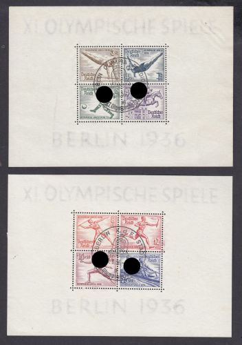 DR 1936, Mich.-Nr.: 624-631, Block 5 + 6 gestempelt