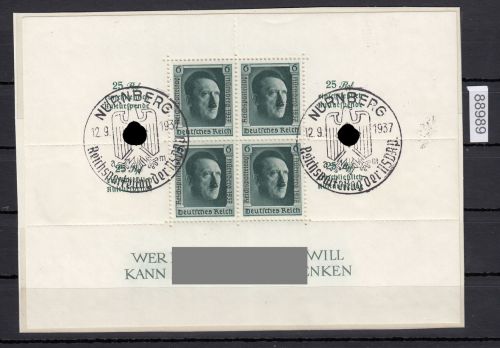 DR 1937, Mich.-Nr.: 650, Block 11 gestempelt